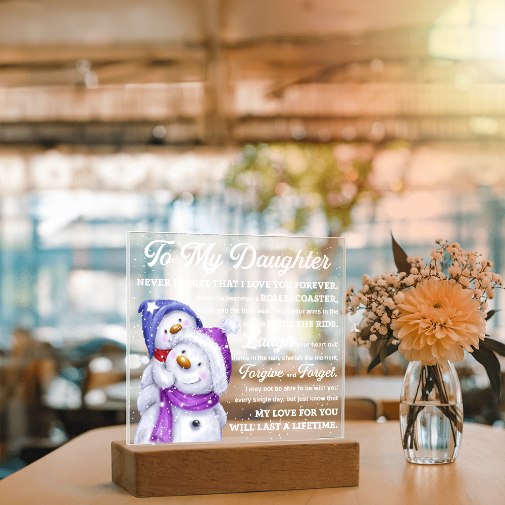 To My Daughter – Snowman Winter Love Acrylic Plaque