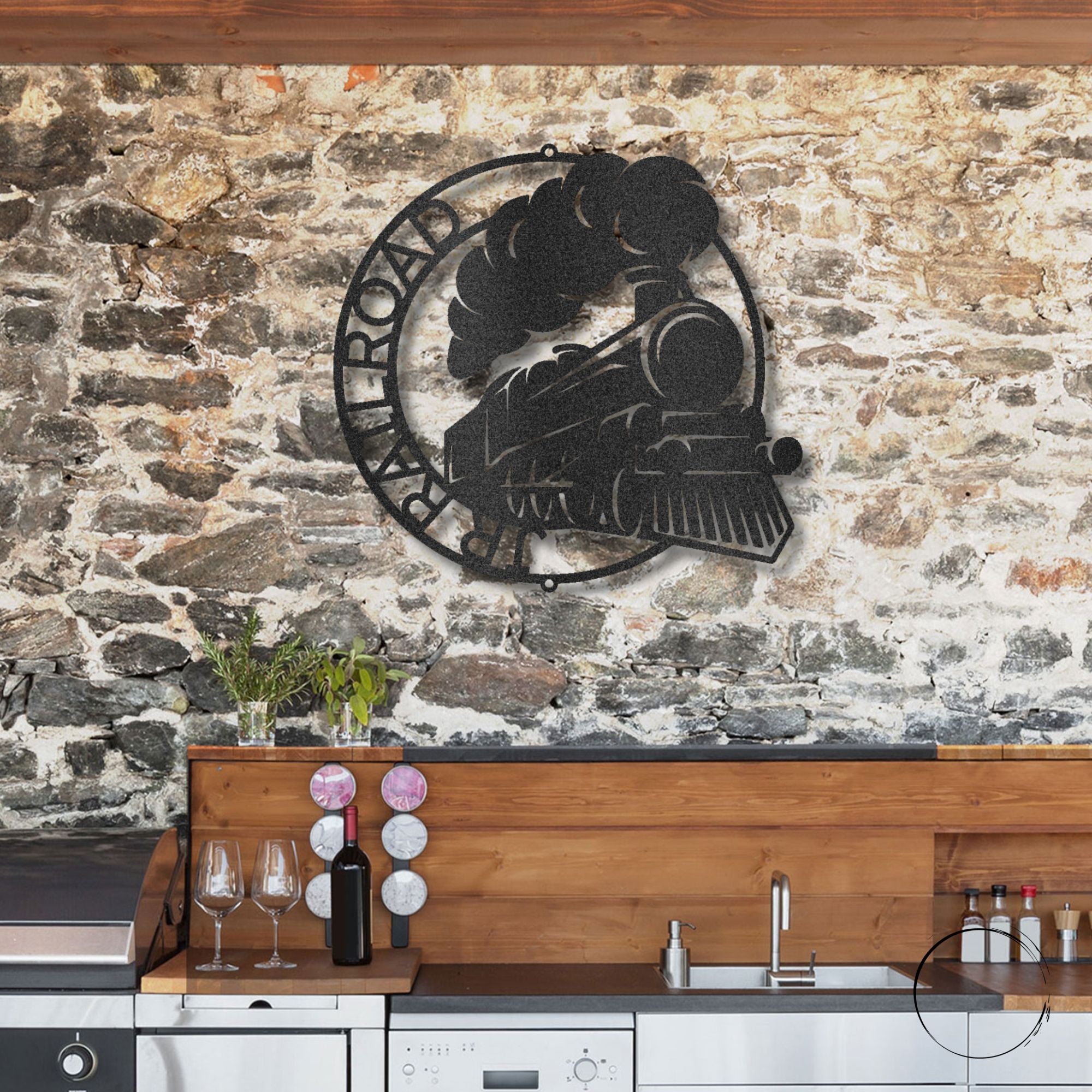 Personalized Steam Locomotive Metal Wall Art – Custom Railroad Train Name Sign – Vintage Train Decor – Railroad Enthusiast Gift