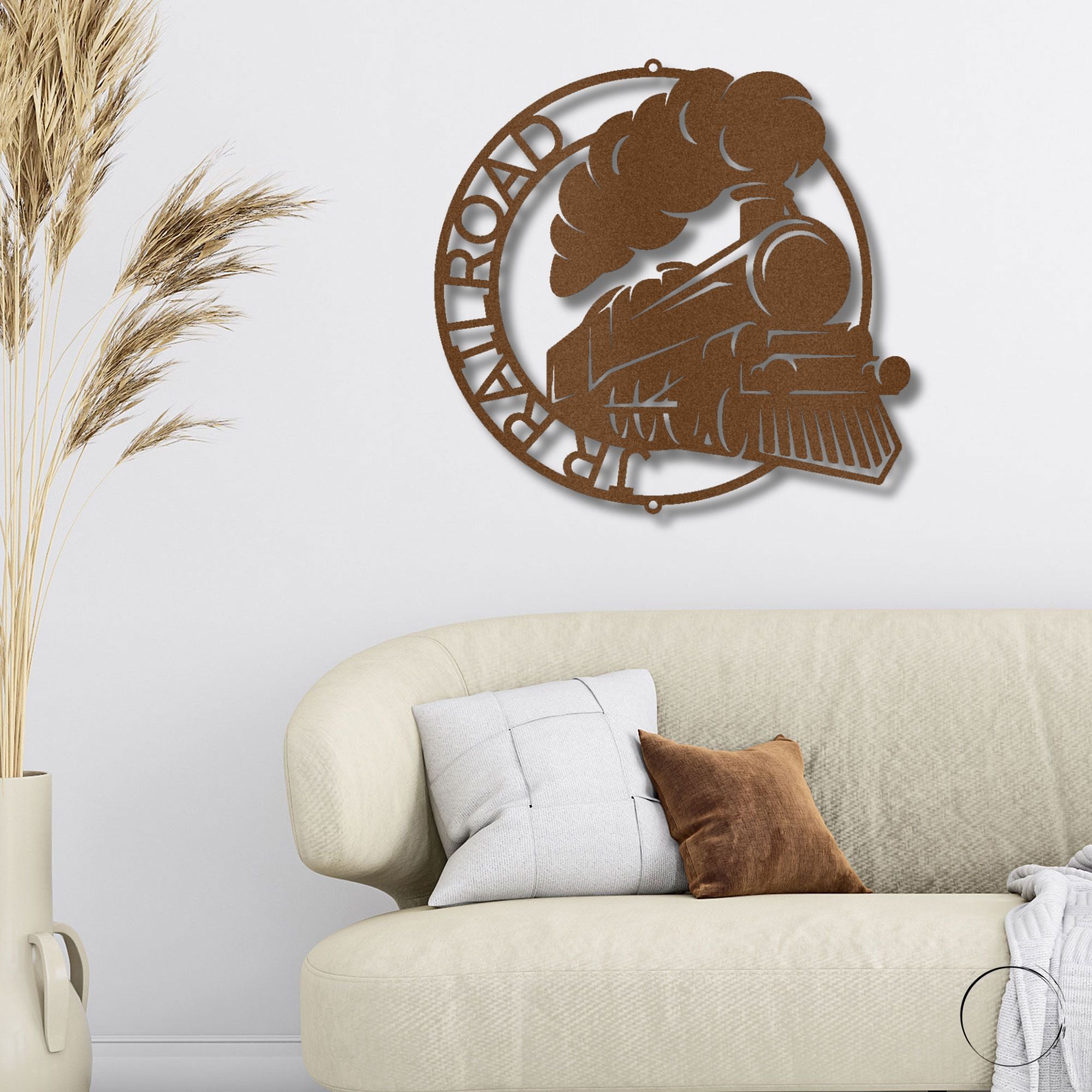 Personalized Steam Locomotive Metal Wall Art – Custom Railroad Train Name Sign – Vintage Train Decor – Railroad Enthusiast Gift