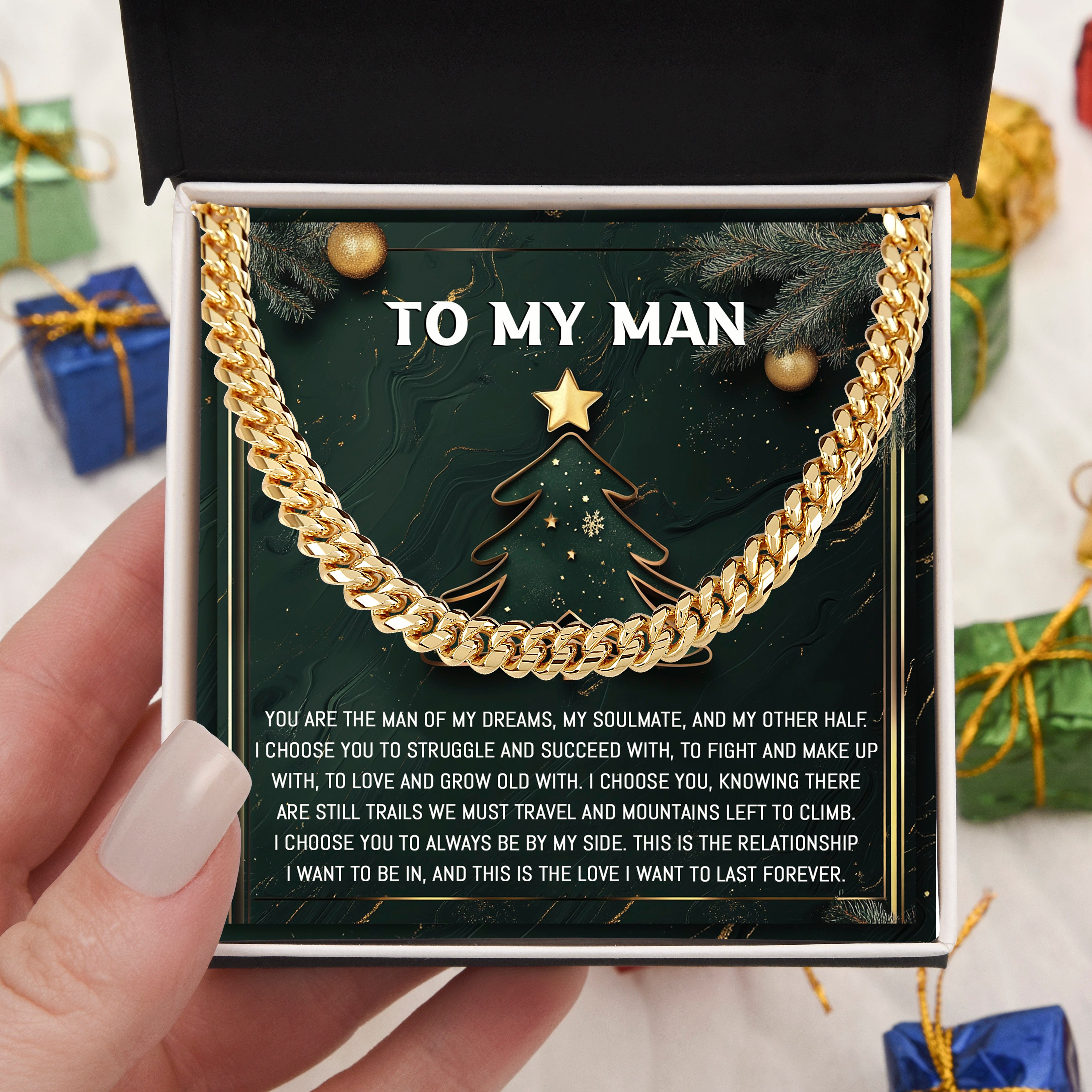 To My Man “My Soulmate” Christmas Message Card | Romantic Gift for Husband or Boyfriend | Forever Love Holiday Keepsake
