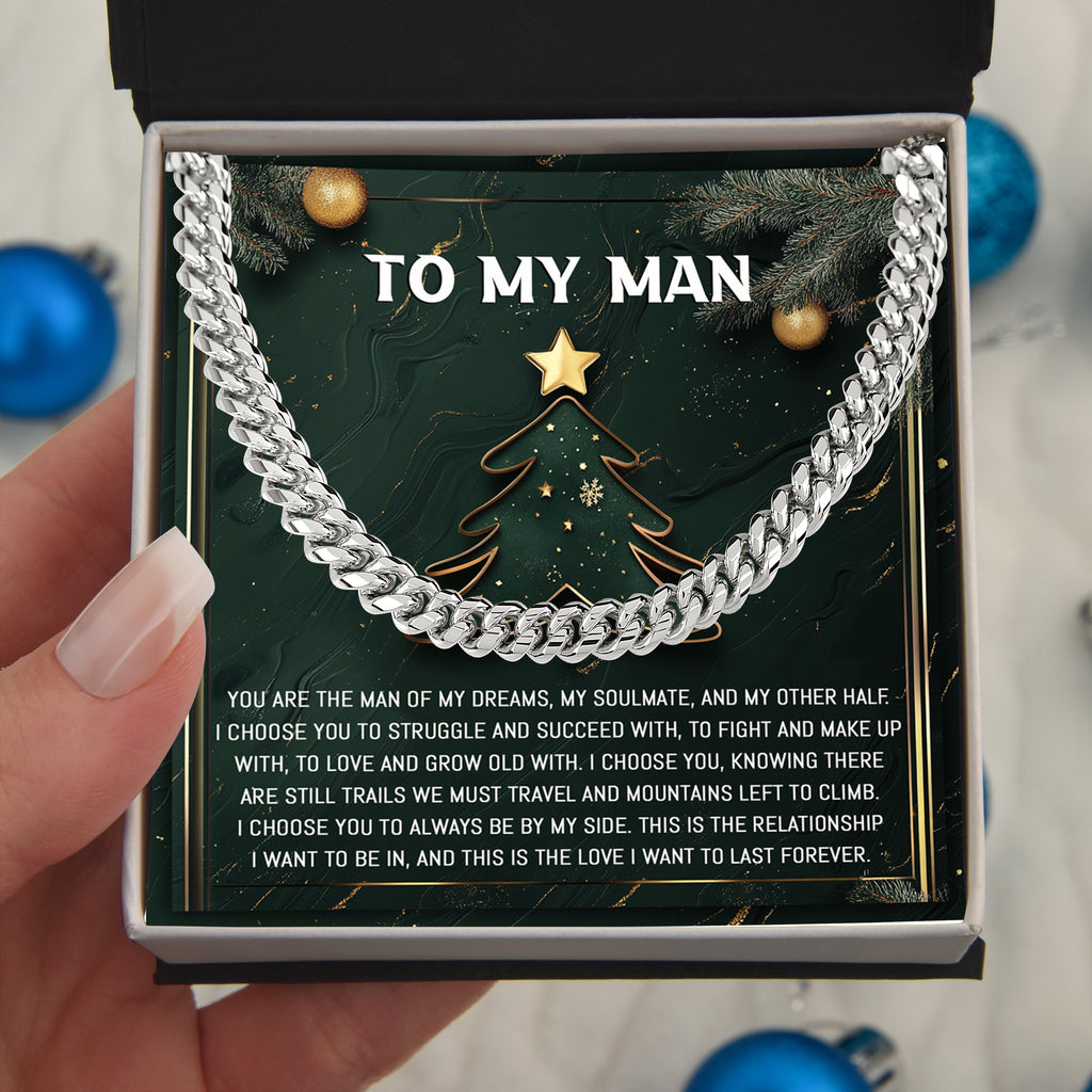 To My Man “My Soulmate” Christmas Message Card | Romantic Gift for Husband or Boyfriend | Forever Love Holiday Keepsake