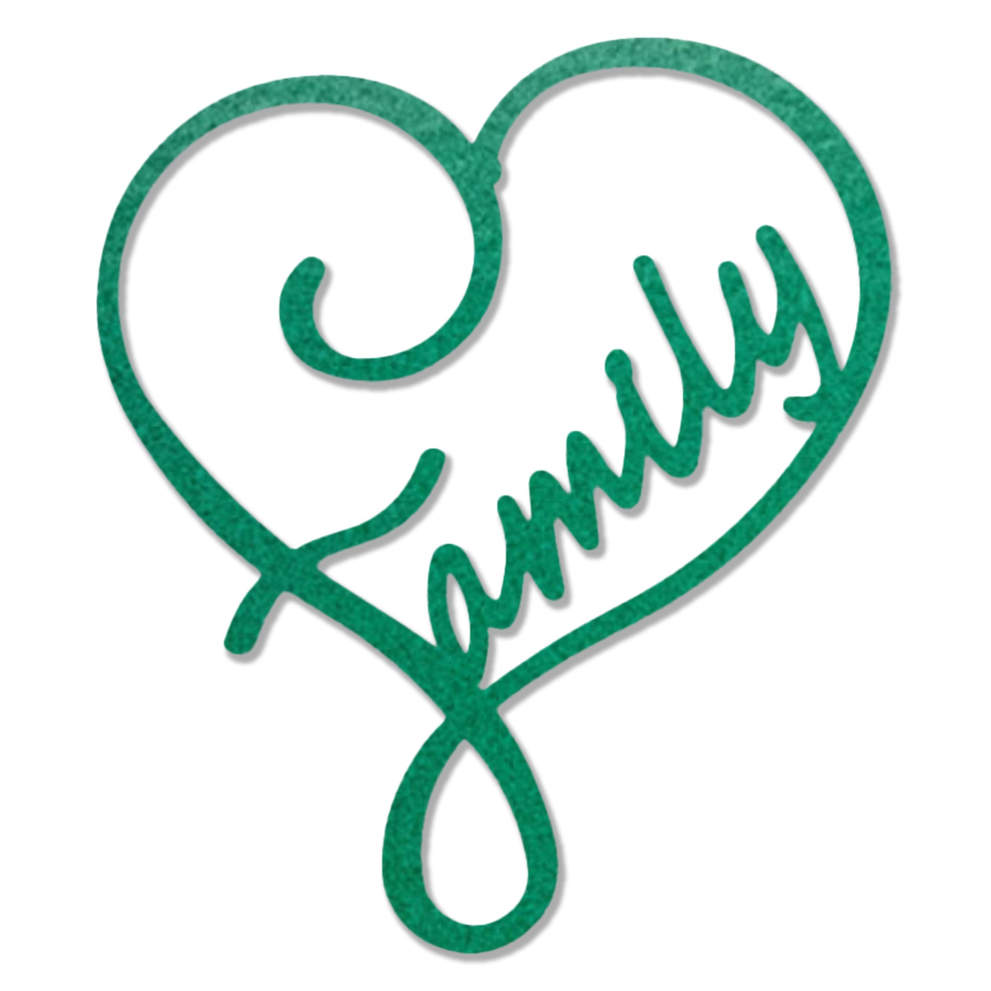 Family Name Heart Metal Wall Art Sign – Custom Steel Family Love Monogram – Laser Cut Amish Crafted Metal Home Decor