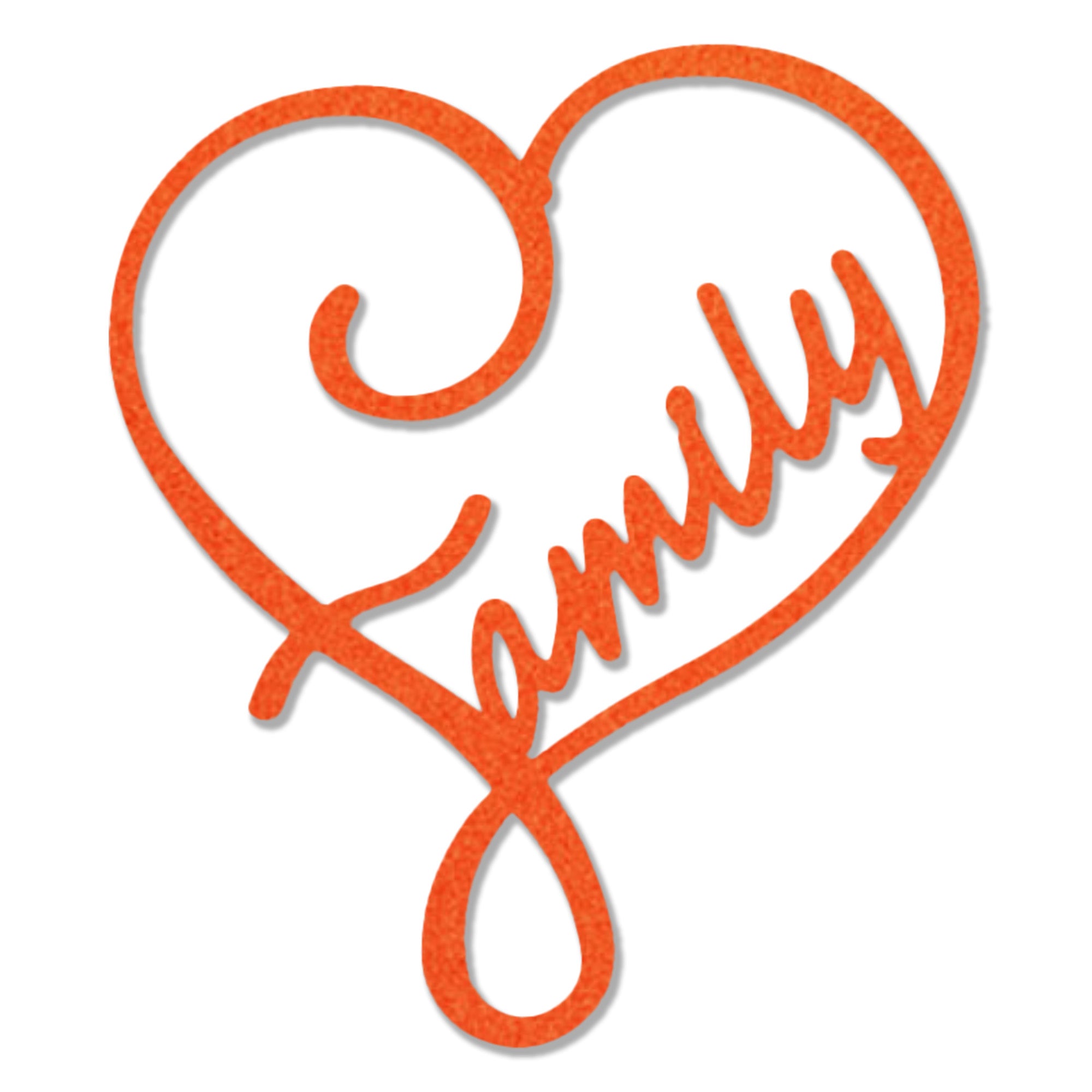 Family Name Heart Metal Wall Art Sign – Custom Steel Family Love Monogram – Laser Cut Amish Crafted Metal Home Decor