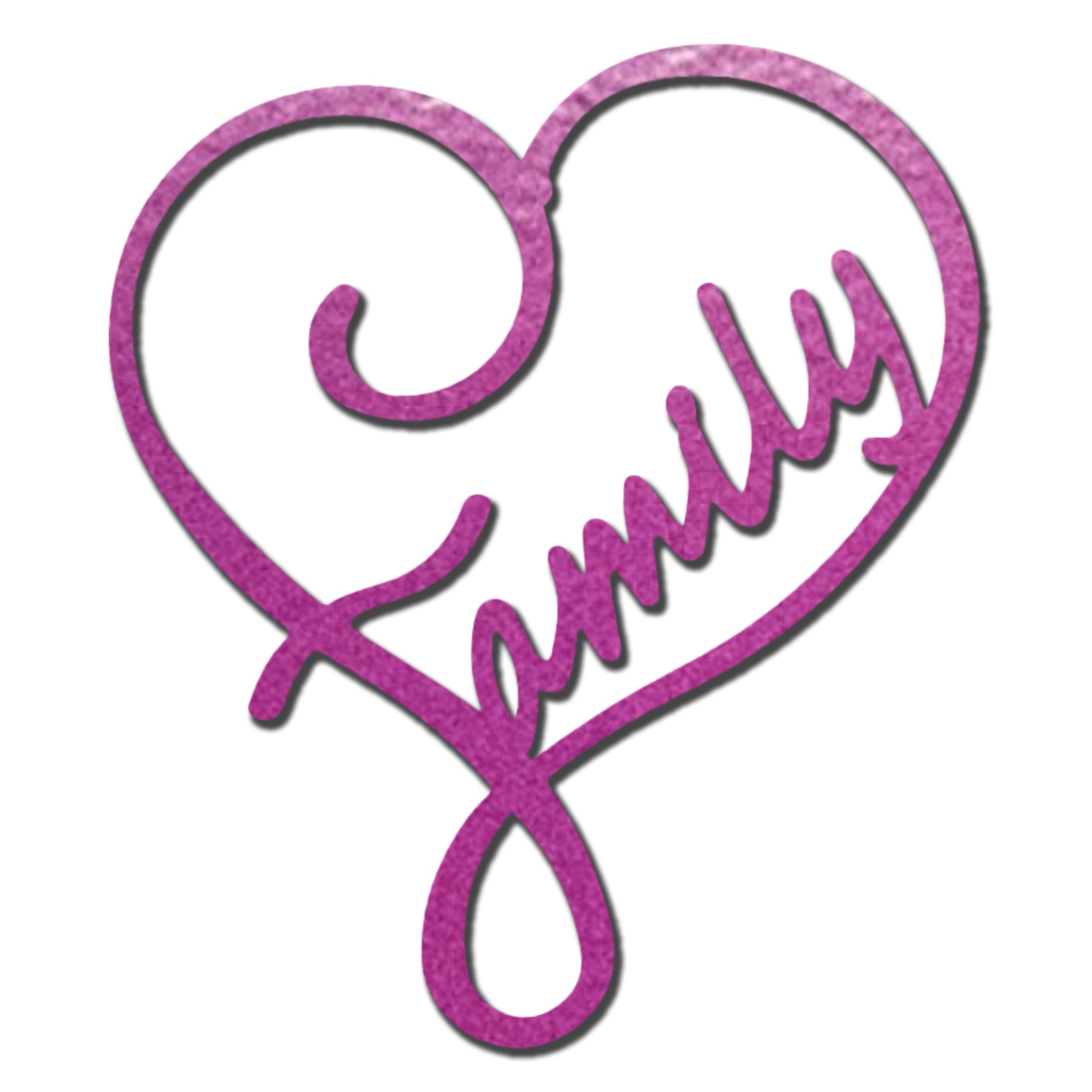 Family Name Heart Metal Wall Art Sign – Custom Steel Family Love Monogram – Laser Cut Amish Crafted Metal Home Decor