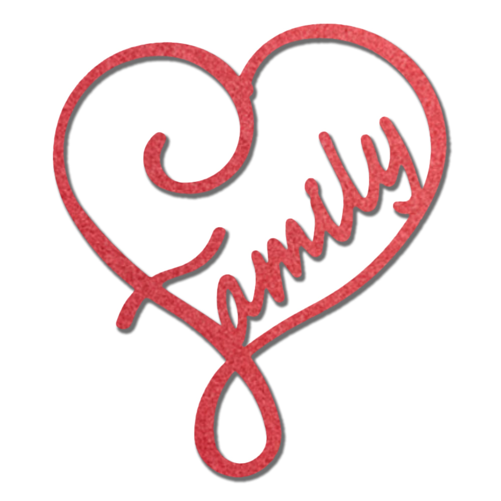 Family Name Heart Metal Wall Art Sign – Custom Steel Family Love Monogram – Laser Cut Amish Crafted Metal Home Decor