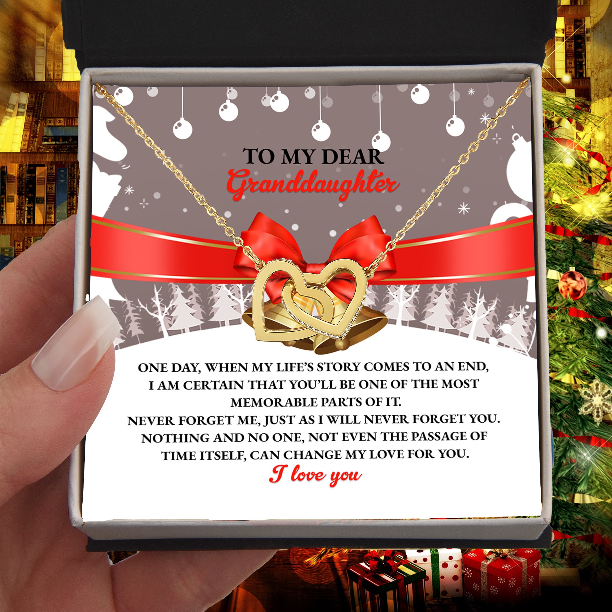 Granddaughter Gift - Most Memorable Part of My Life's Story Necklace with Message Card