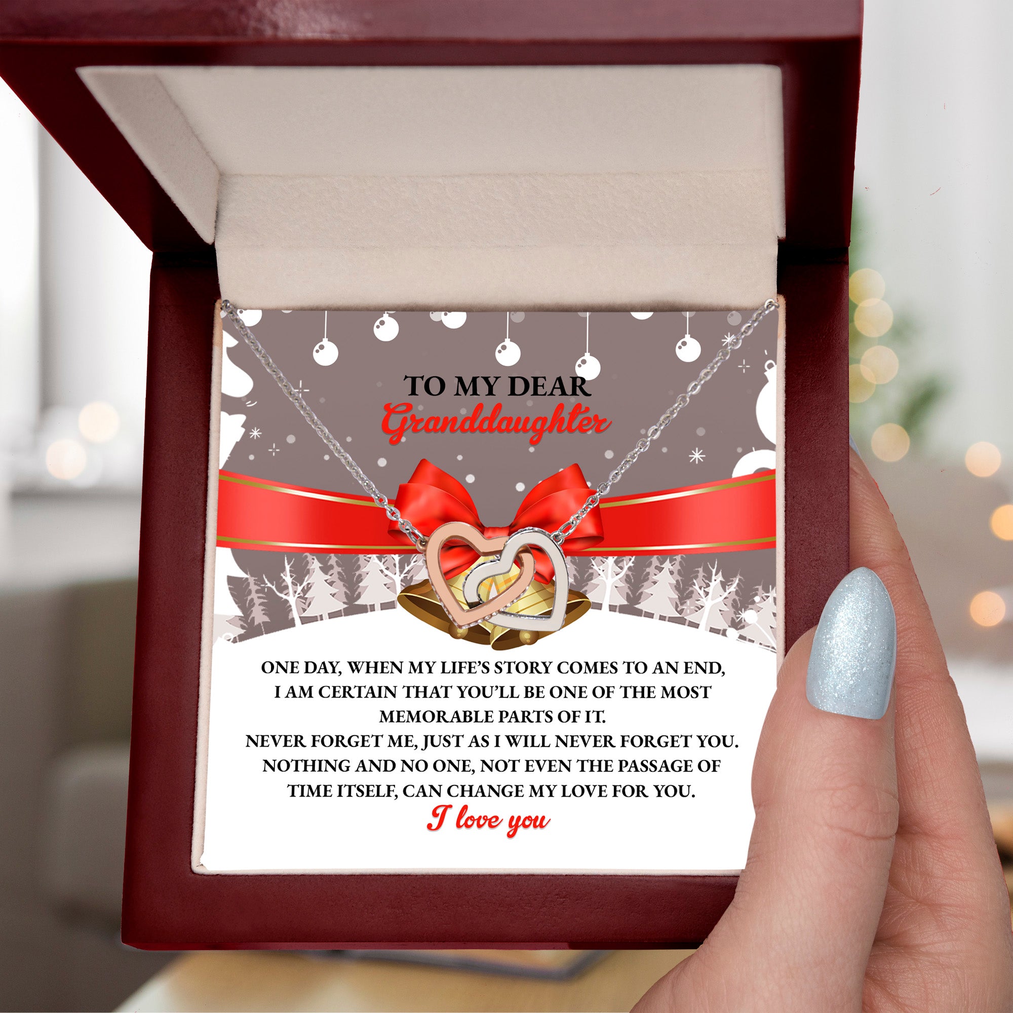 Granddaughter Gift - Most Memorable Part of My Life's Story Necklace with Message Card