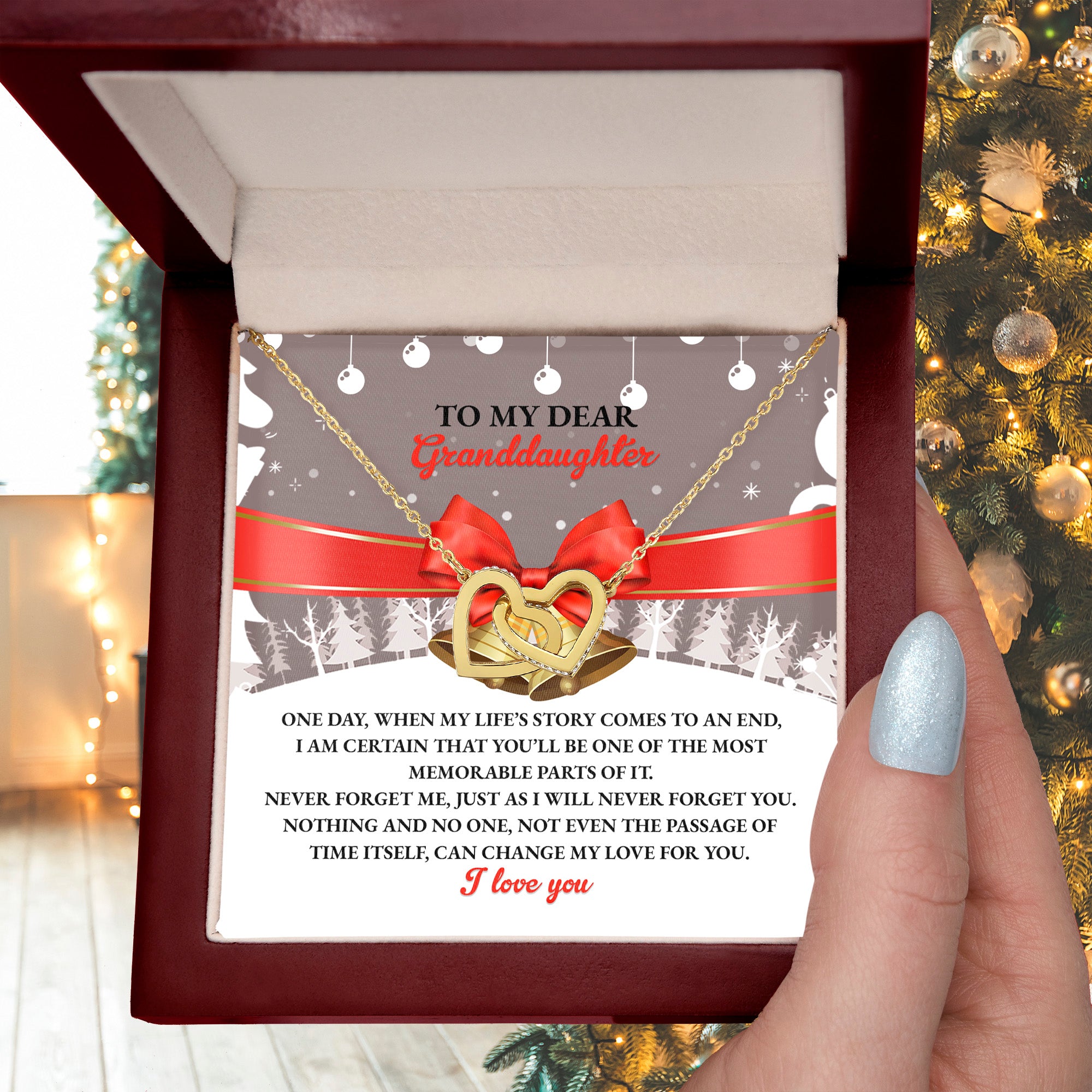 Granddaughter Gift - Most Memorable Part of My Life's Story Necklace with Message Card