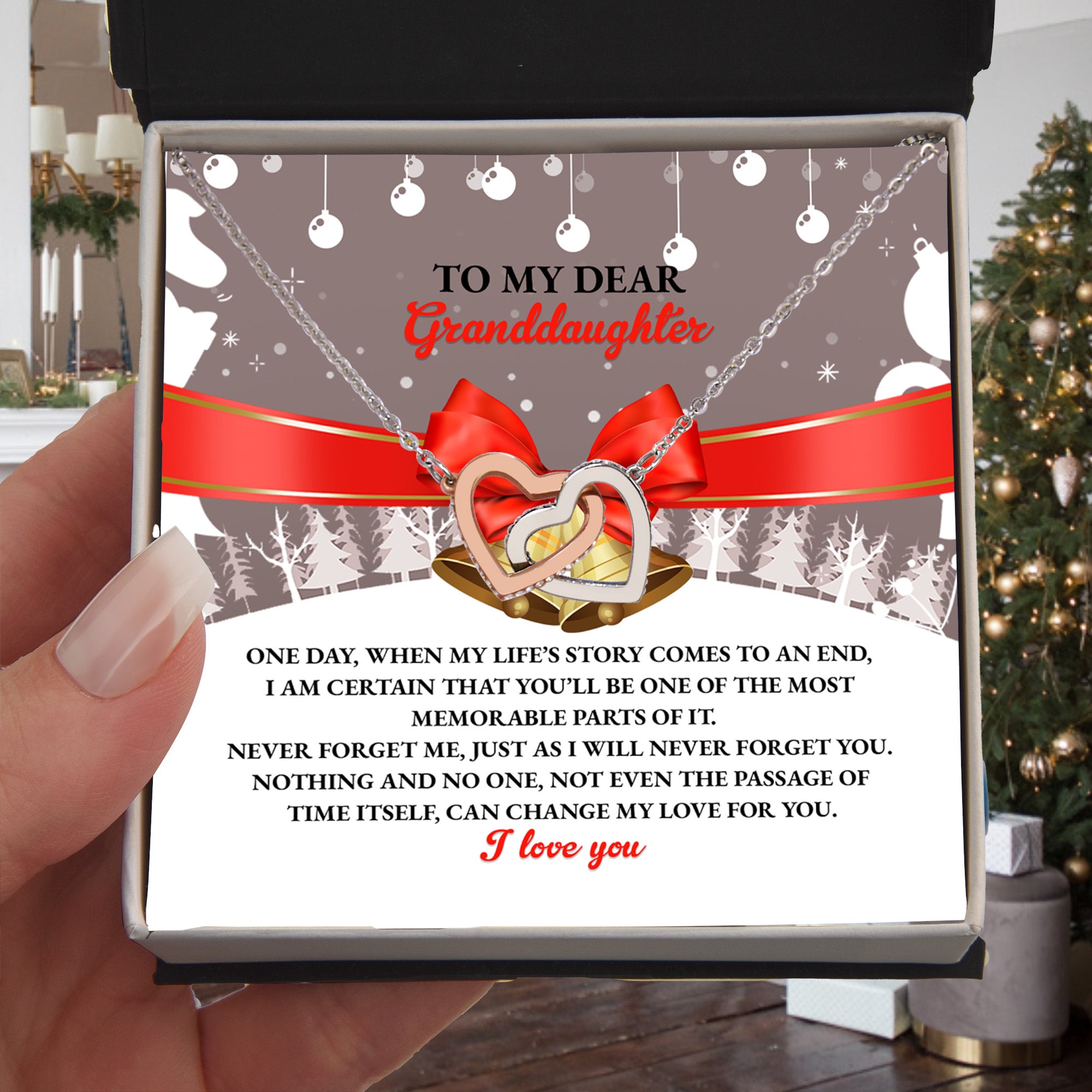 Granddaughter Gift - Most Memorable Part of My Life's Story Necklace with Message Card