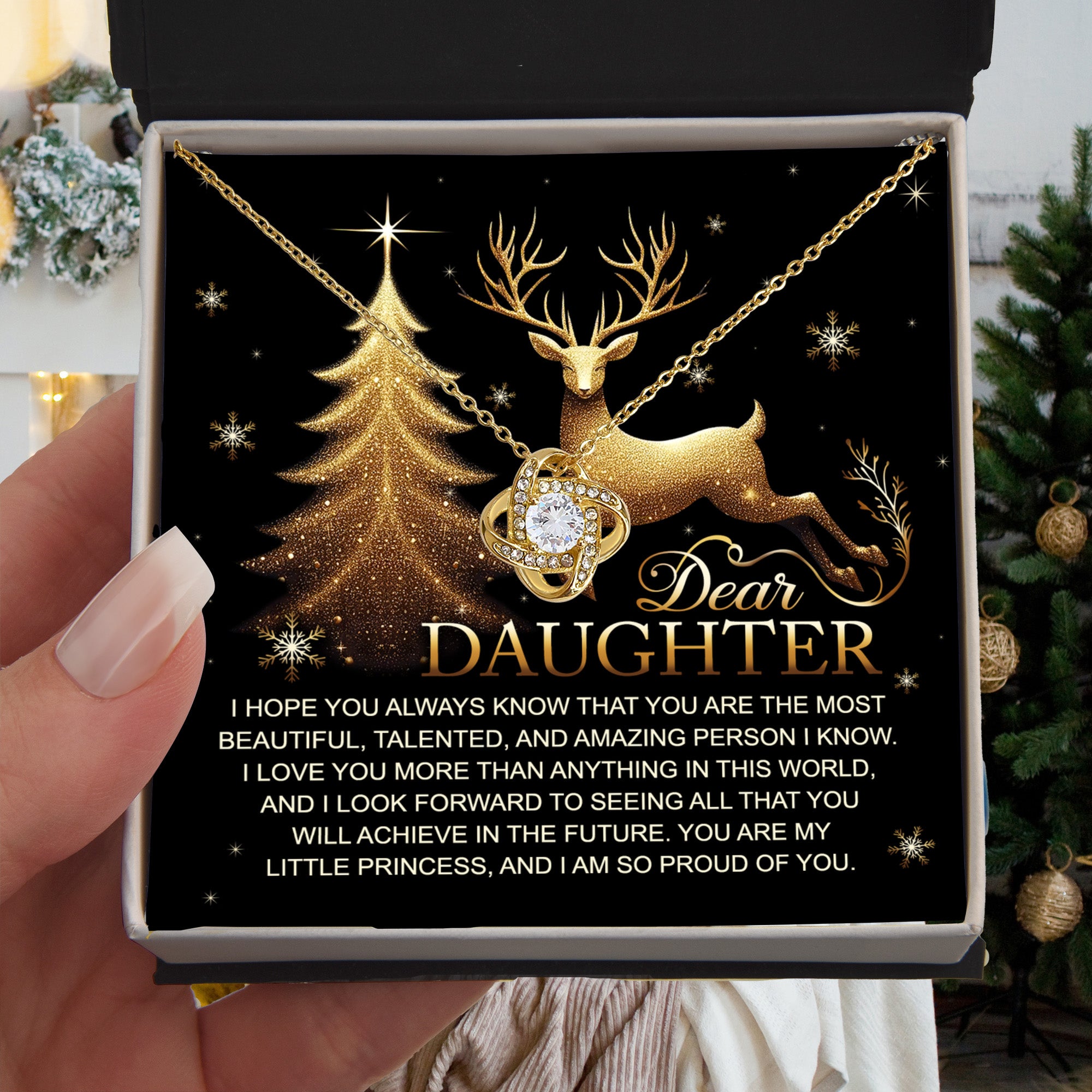 Dear Daughter, You Are My Greatest Joy – Christmas Necklace Gift
