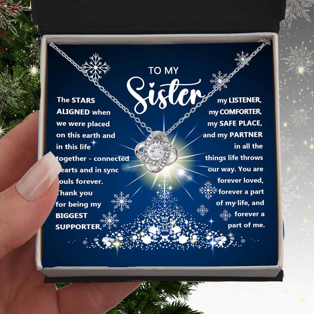 To My Sister “The Stars Aligned” Message Card with Necklace | Christmas Gift for Sister | Sentimental Sister Keepsake