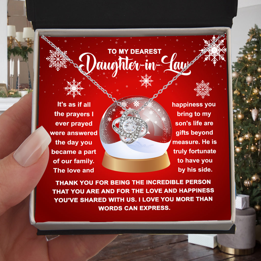 To My Dearest Daughter-in-Law, Thank You for Being You – Christmas Necklace Gift