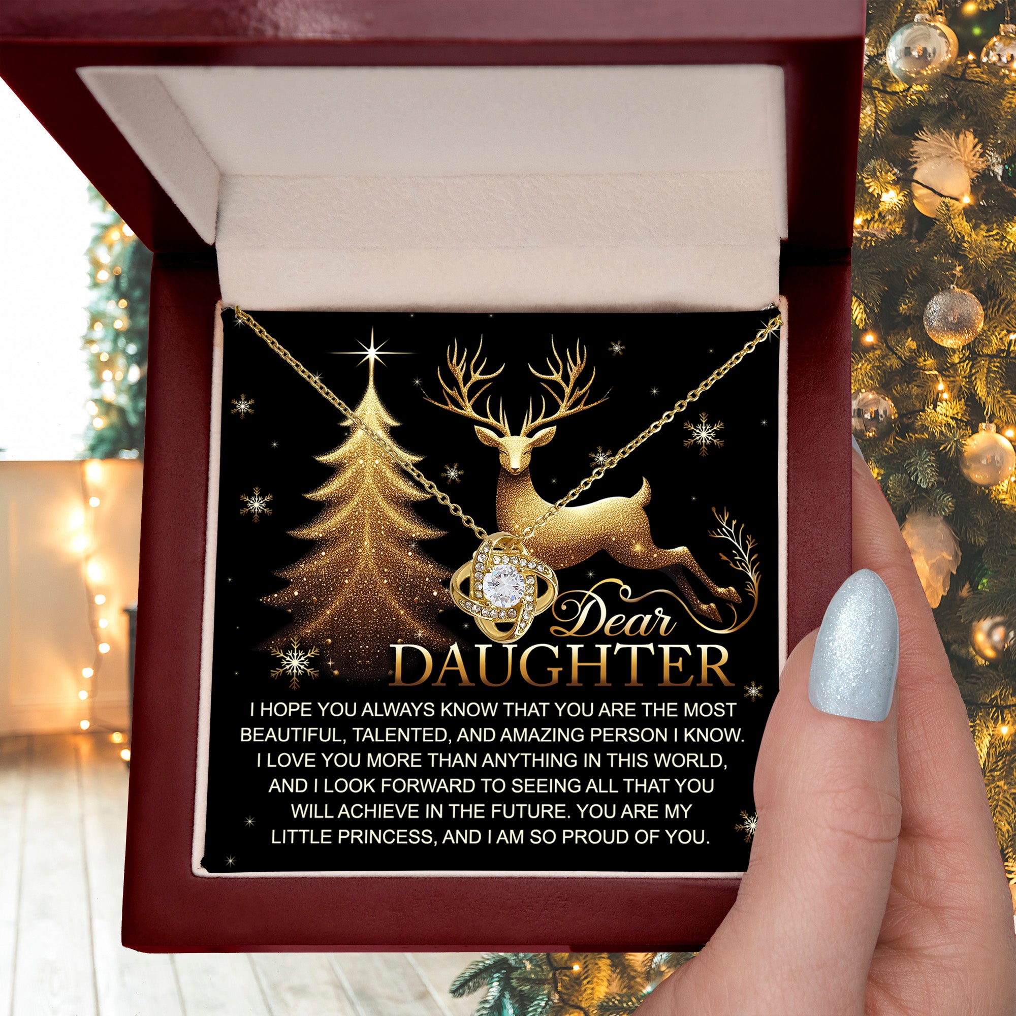 Dear Daughter, You Are My Greatest Joy – Christmas Necklace Gift