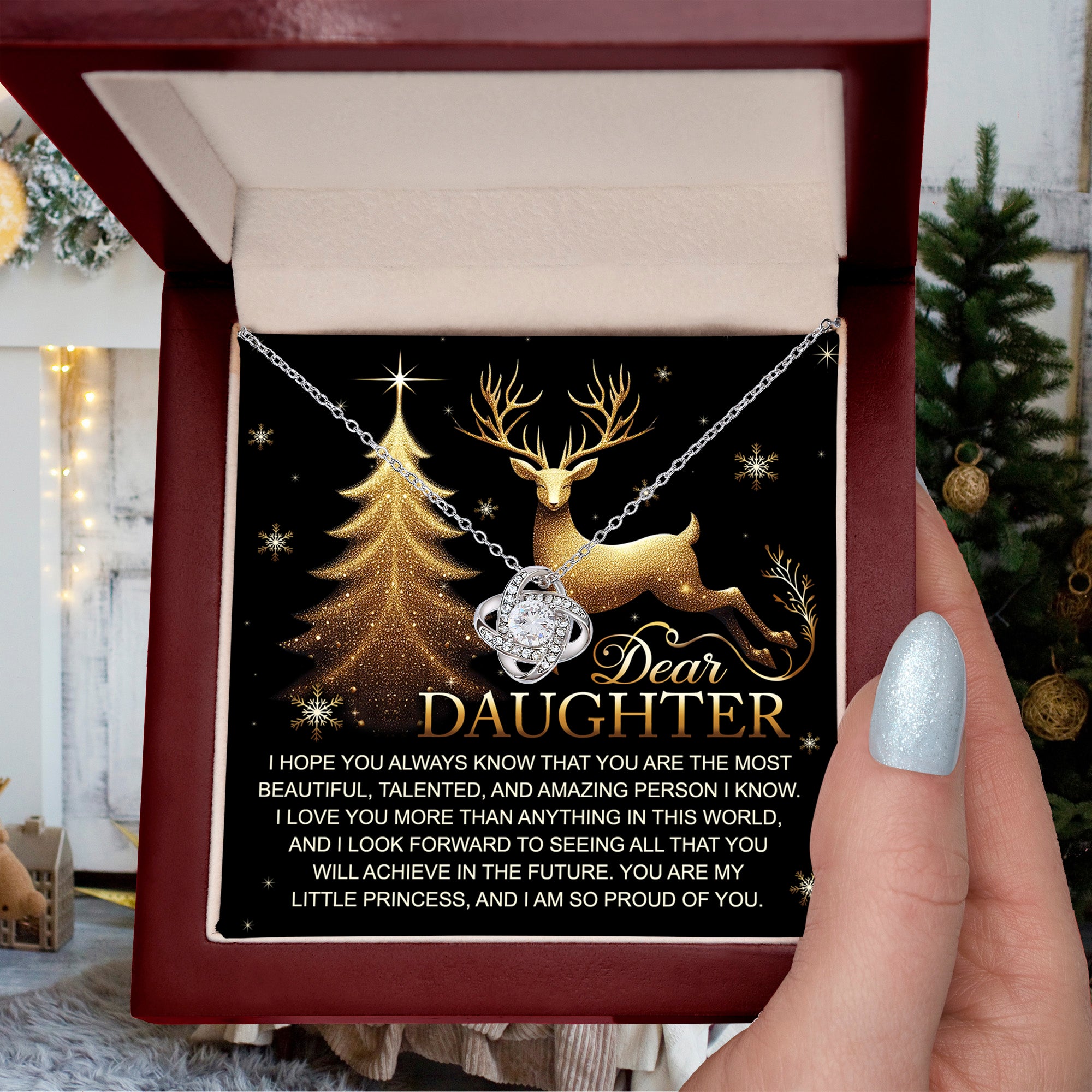 Dear Daughter, You Are My Greatest Joy – Christmas Necklace Gift