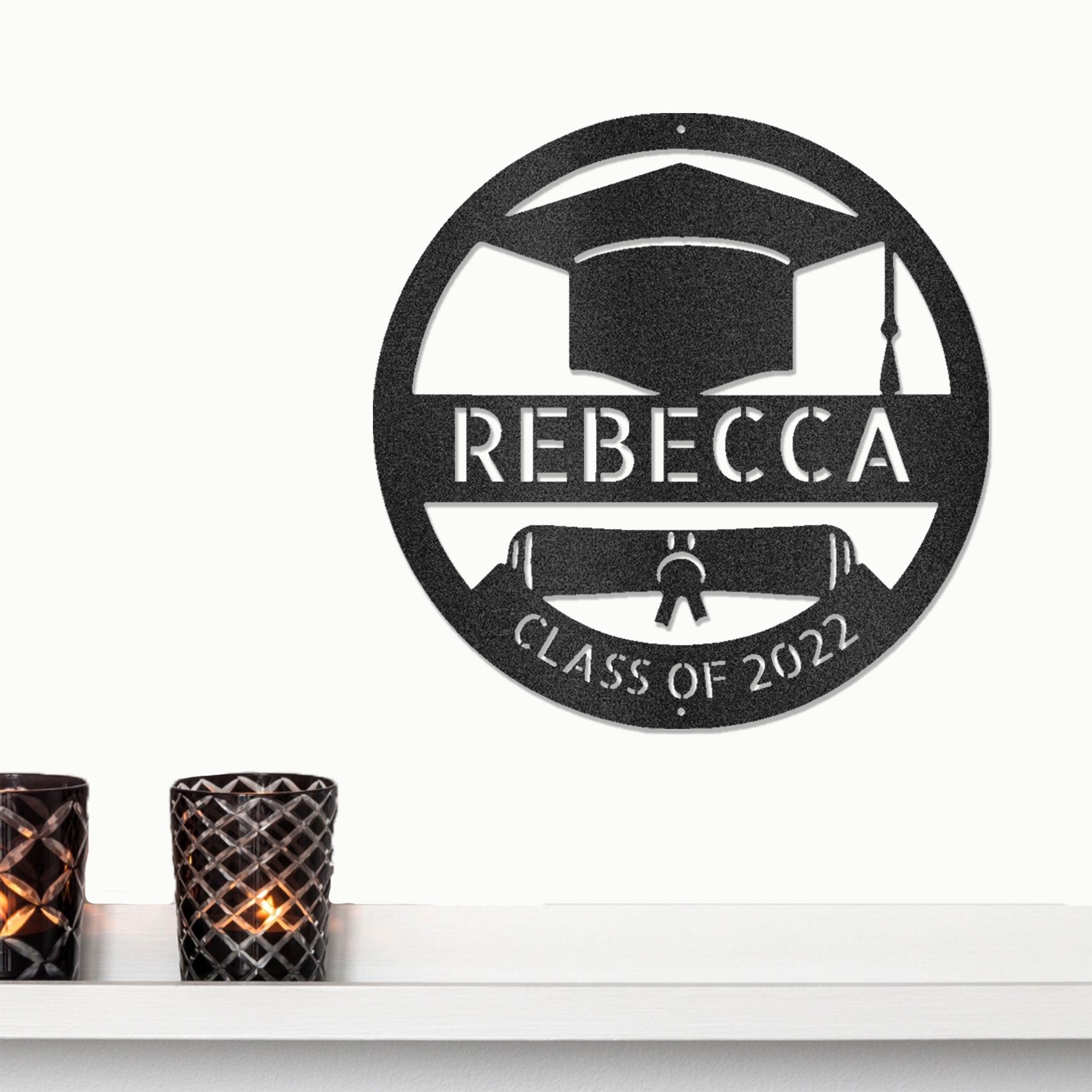 Personalized Graduation Steel Sign – Class of 2026 Decor – Custom Graduate Name Metal Art – Graduation Gift