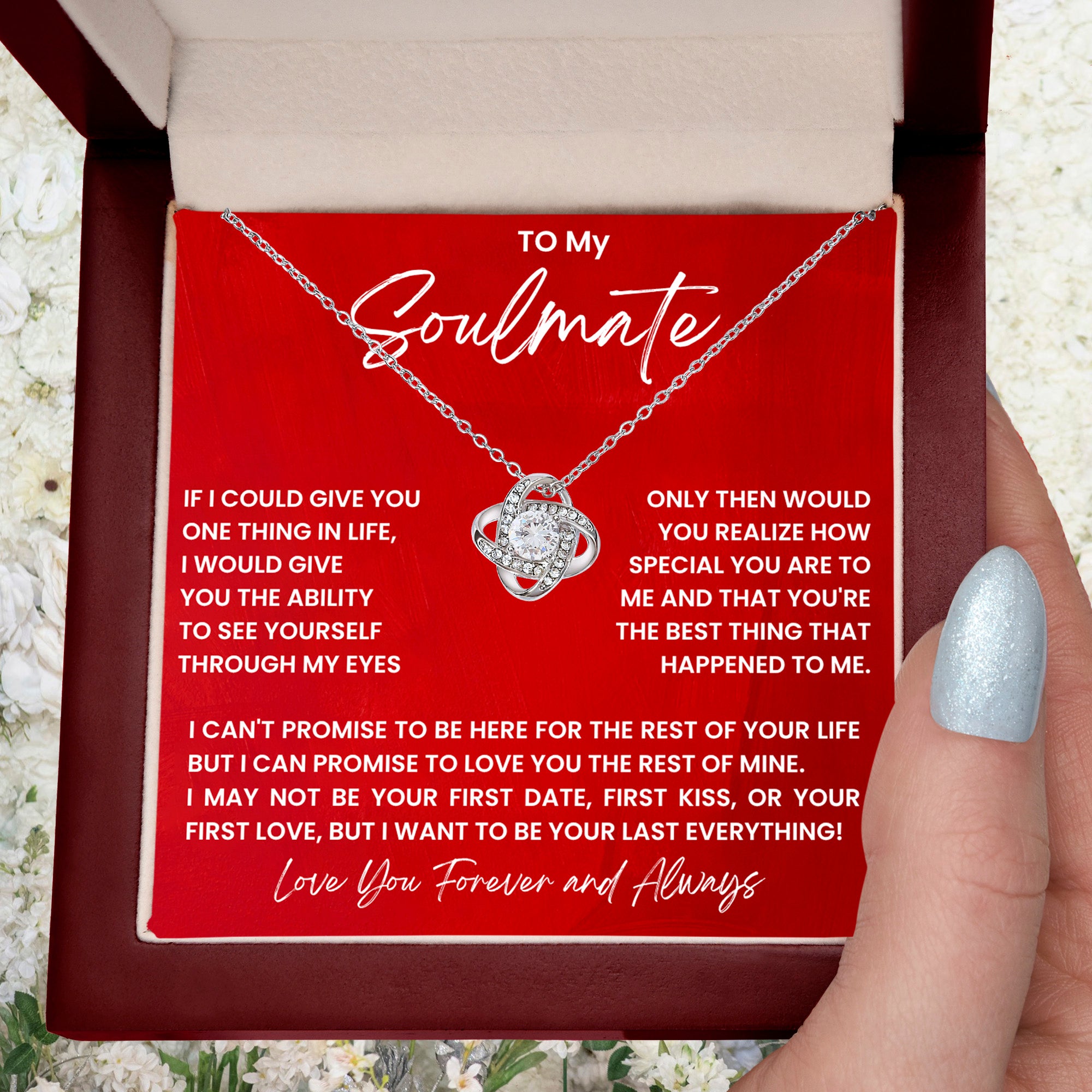 To my soulmate, I want to be your last everything!