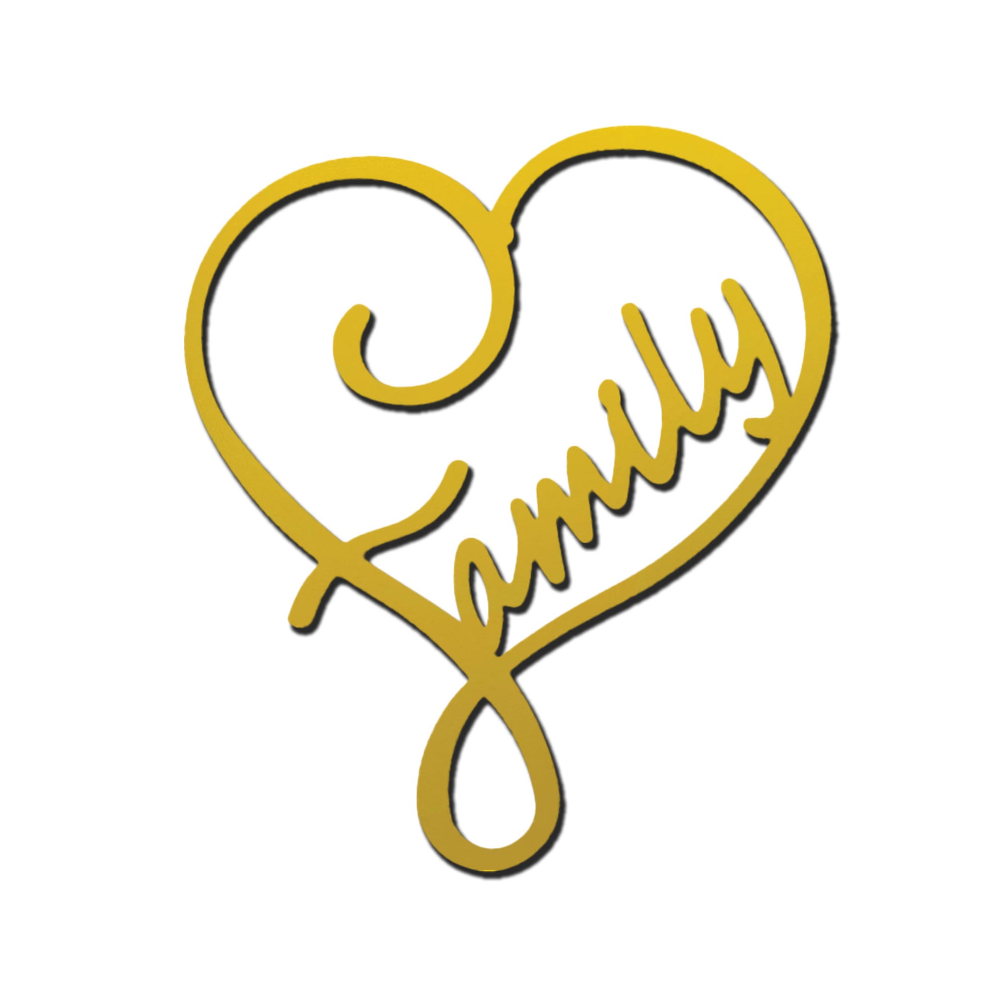 Family Name Heart Metal Wall Art Sign – Custom Steel Family Love Monogram – Laser Cut Amish Crafted Metal Home Decor