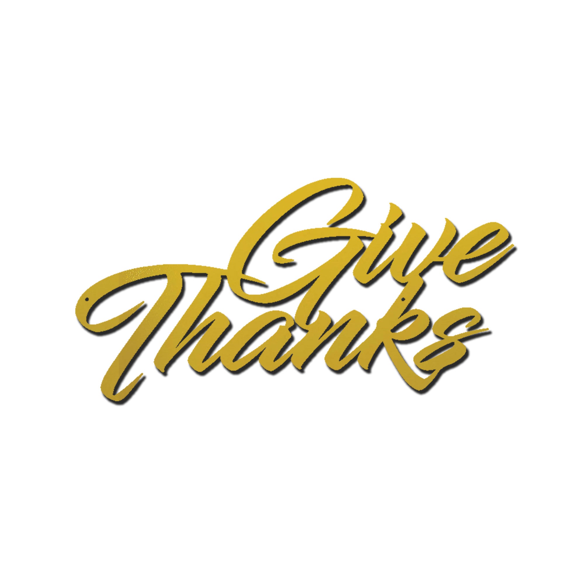 Give Thanks Metal Wall Art Sign – Christian Gratitude Decor – Inspirational Faith Steel Sign – Thanksgiving Farmhouse Wall Decor